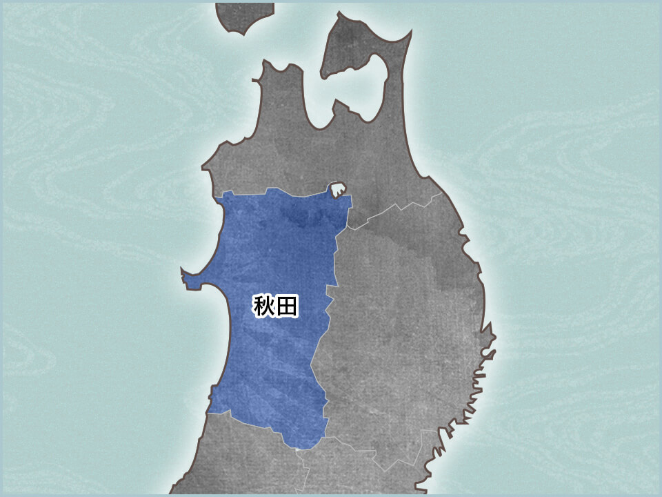 秋田県の地図