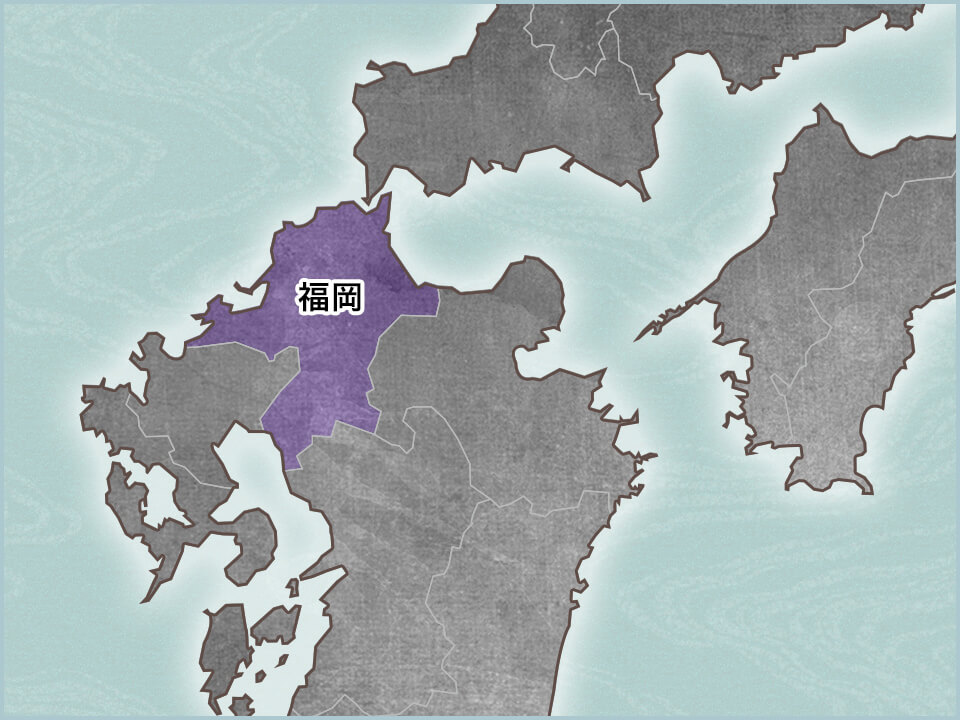 福岡県の地図