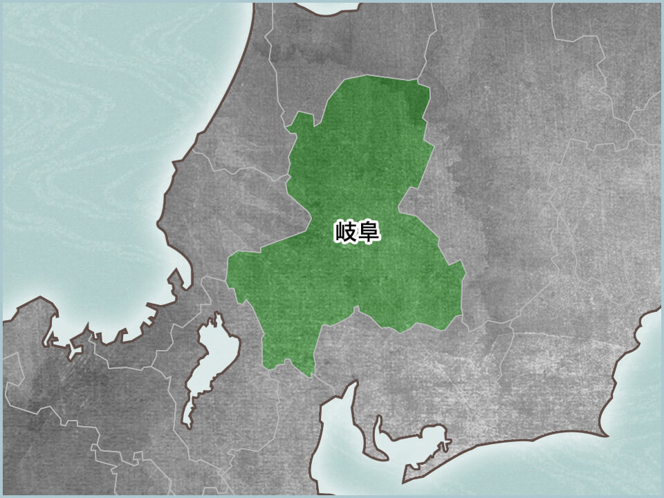 岐阜県の地図