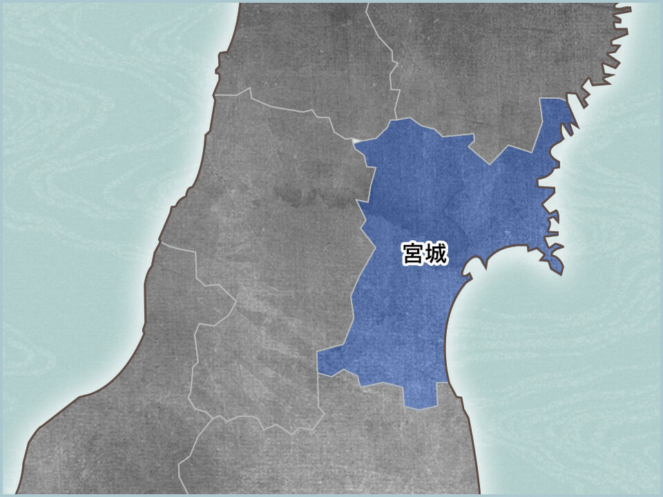 宮城県の地図