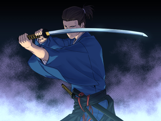 武士らしい構え~時代劇の殺陣~