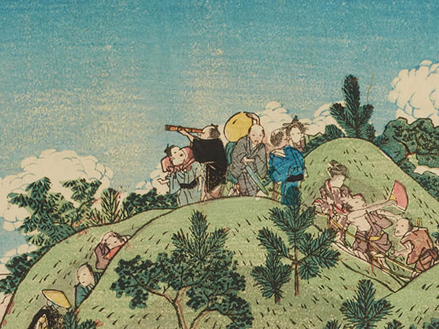 景色を眺める人