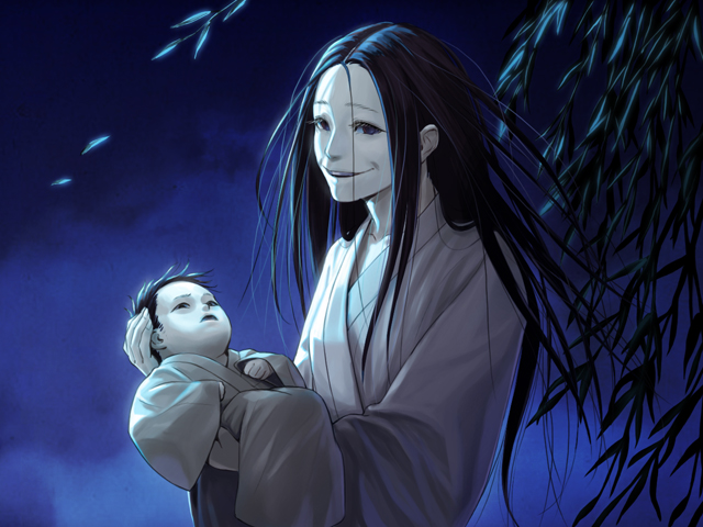 にっかり女と子どもの化物