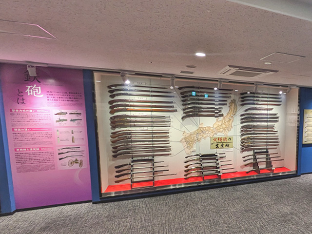 鉄砲コーナーの展示風景①