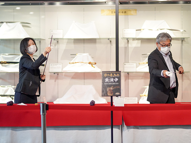 名古屋刀剣博物館の「刀の手入れ実演タイム」